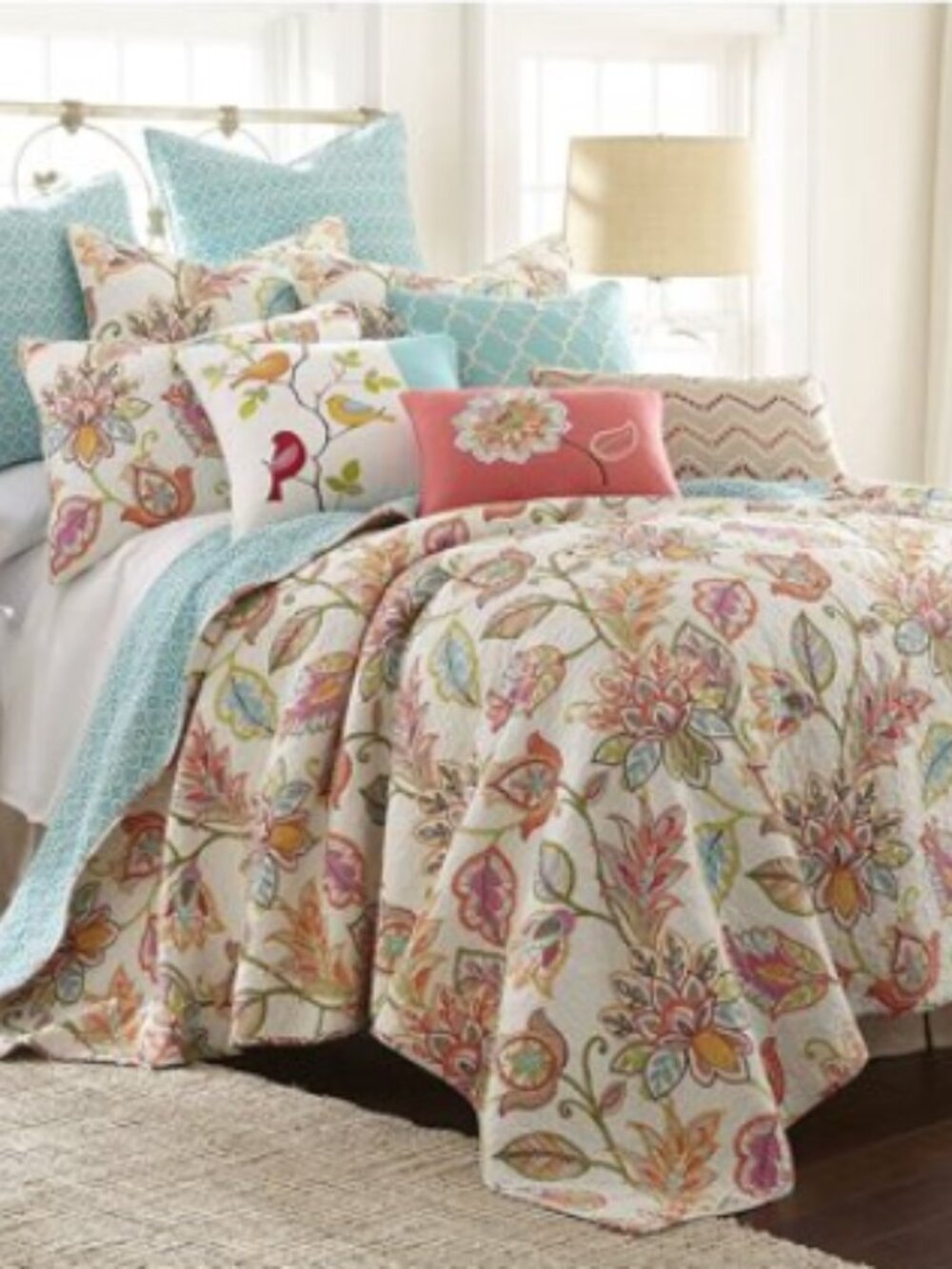 Levtex Home - Sophia Quilt Set - Full/Queen Quilt (88x92in.) + Two Standard Pill
